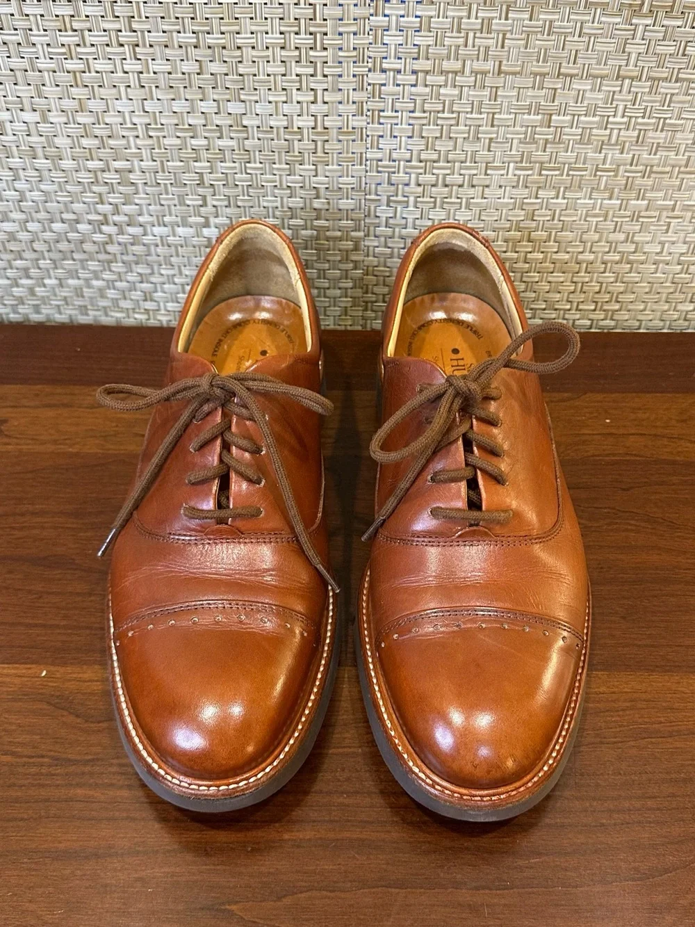 🌟HP🌟Samuel Hubbard Market Cap Dress Oxfords Whiskey Tan Cognac Leather PT 8W